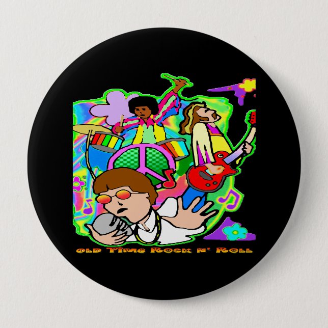 Old Time Rock N' Roll Button (Front)