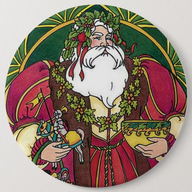 Old Time Santa Button (Front)