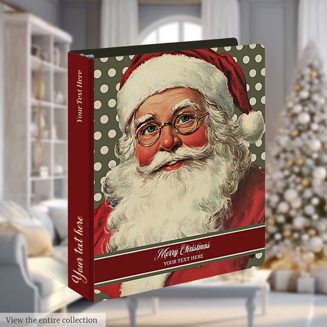 Old Time Santa Claus Holiday Recipe Book 3 Ring Binder (Old Time Santa Claus Holiday Recipe Book)