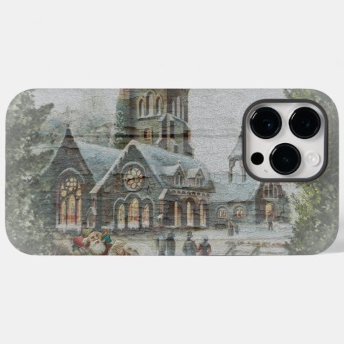 Old time Santa with children in front of a church  Case_Mate iPhone 14 Pro Max Case