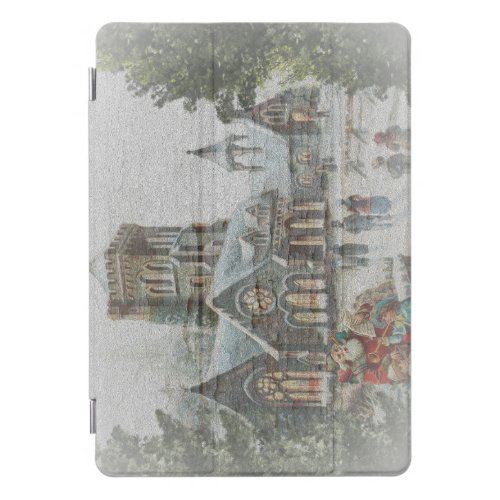 Old time Santa with children in front of a church  iPad Pro Cover