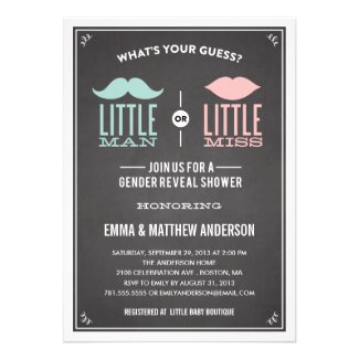 OLD TIME SHOWER |  GENDER REVEAL INVITATION