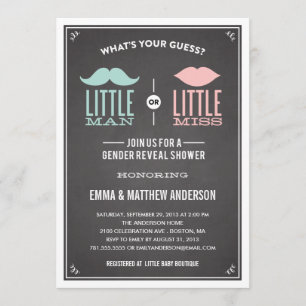 OLD TIME SHOWER   GENDER REVEAL INVITATION