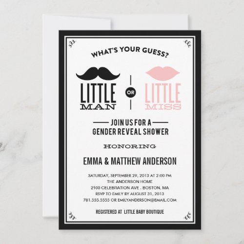 OLD TIME SHOWER | GENDER REVEAL INVITATION