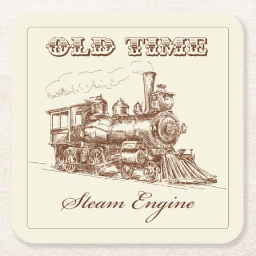Old Time Steam Engine Train Coaster Set