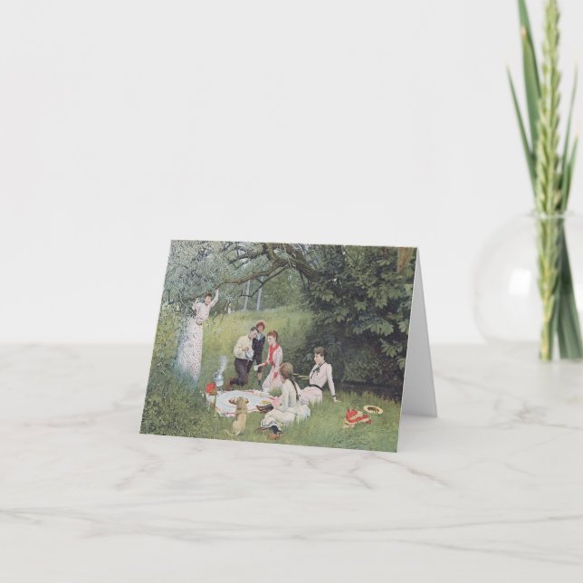 Old Time Victorian Picnic Note Card (Front)