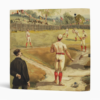 Old Time Vintage Baseball Game in 1887 3 Ring Binder