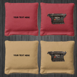 Old Time Vintage Black Manuel Typewriters Cornhole Bags