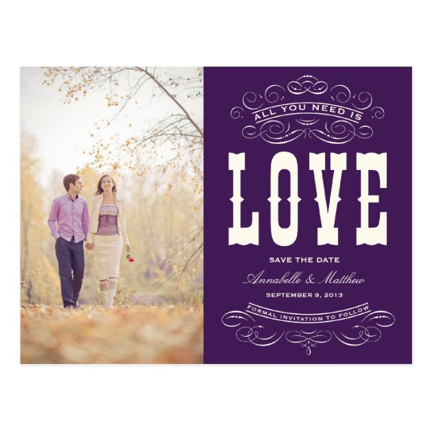 OLD TIME VINTAGE | SAVE THE DATE ANNOUNCEMENT POSTCARD
