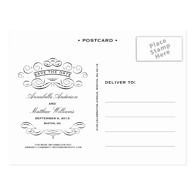 OLD TIME VINTAGE | SAVE THE DATE ANNOUNCEMENT POSTCARD