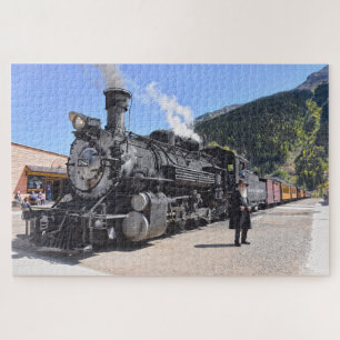 Old Timer at the Silverton, Colorado, Train Stop Jigsaw Puzzle