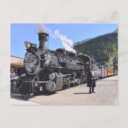Old Timer at the Silverton Colorado Train Stop Postcard