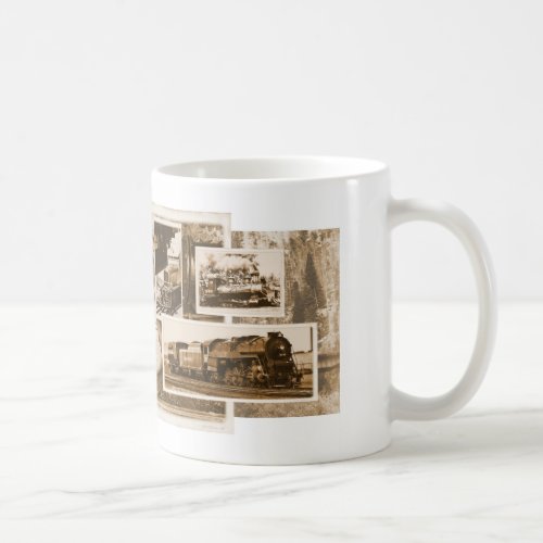 Old Timer Train Collage 11oz Mug