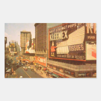 Old Times Square Rectangular Sticker