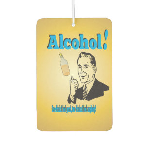 Old-Timey Alcohol Humor Gag Jest Car Air Freshener