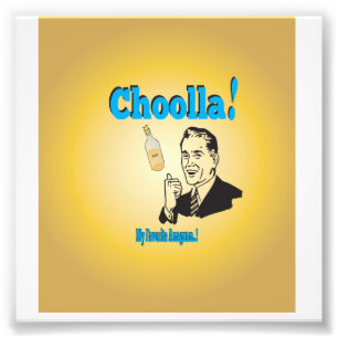 Old-Timey Choolla Alcohol Anagram Humor Photo Print