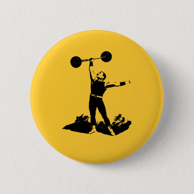 Old Timey Dude Pinback Button (Front)