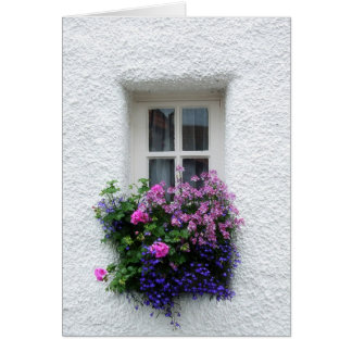 Old, tiny Scottish window, Welcome home card
