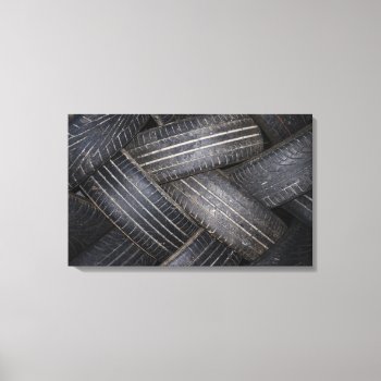 Old Tires For Recycling Canvas Print by Argos_Photography at Zazzle