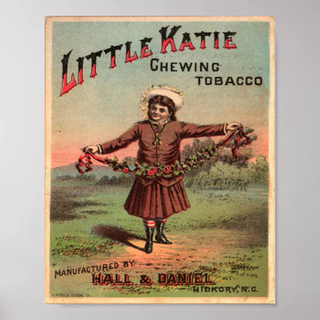 vintage tobacco advertising Old Tobacco Advertisement Poster
