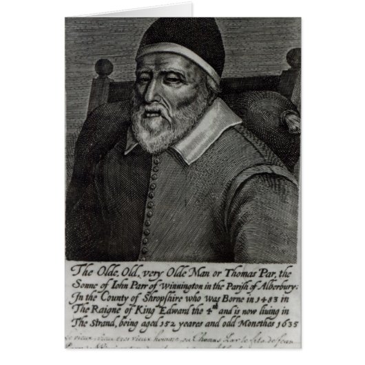 Old Tom Parr, 1635 Cards (Front)