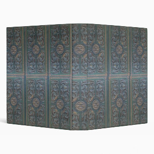 Old Tooled Leather Journal Collage 3 Ring Binder