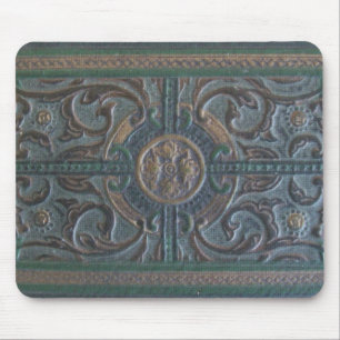 Old Tooled Leather Journal Mouse Pad