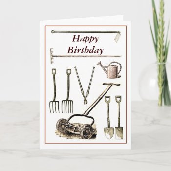 Old Tools Card by Garden_Miester at Zazzle