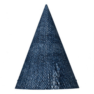 Old torn denim: jeans texture. party hat