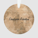 Old Torn Vintage Newspaper Two Personalized Ornament at Zazzle