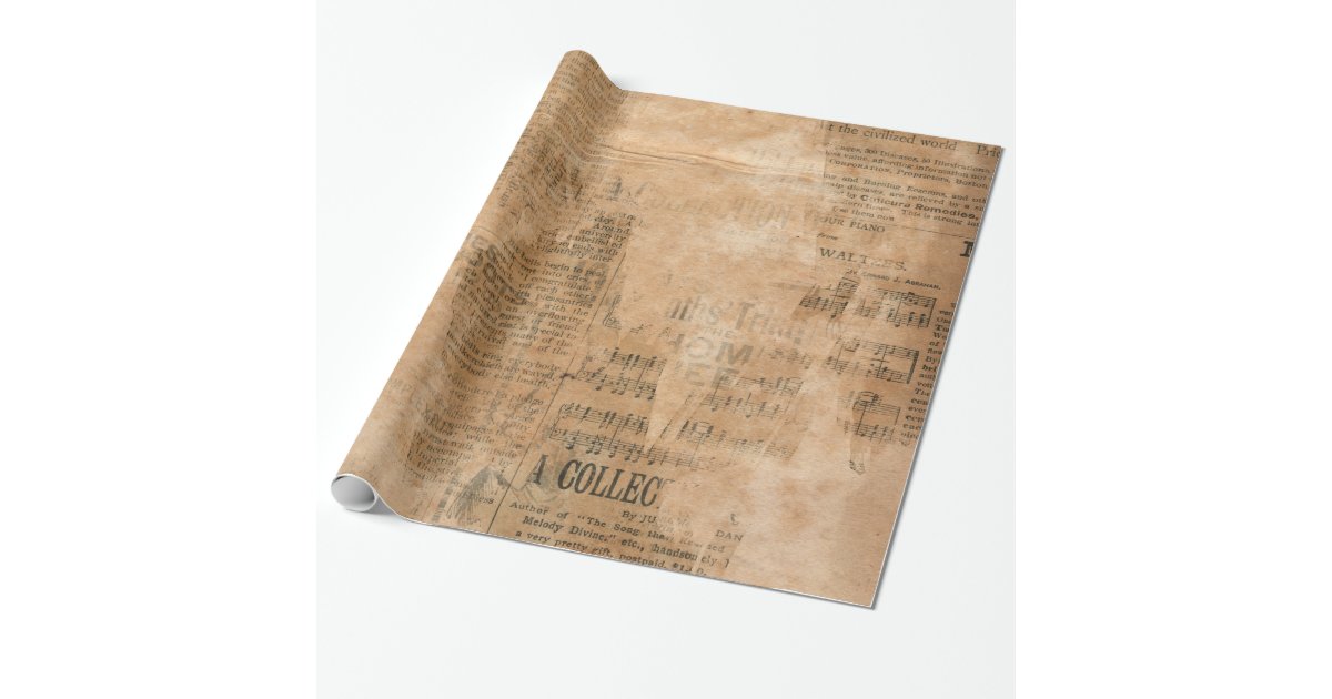 Vintage Newspaper Wrapping Paper