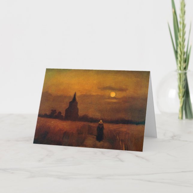 Old Tower In The Fields by Vincent van Gogh Card (Front)
