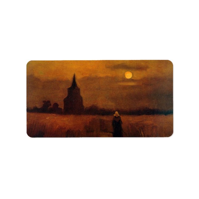 Old Tower In The Fields by Vincent van Gogh Label (Front)