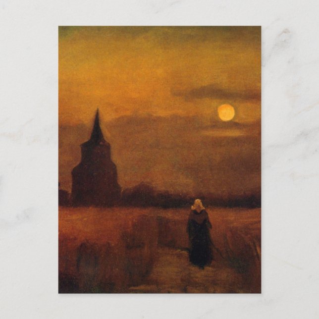 Old Tower In The Fields by Vincent van Gogh Postcard (Front)