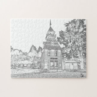 Old Town Auburn Firehouse Jigsaw Puzzle