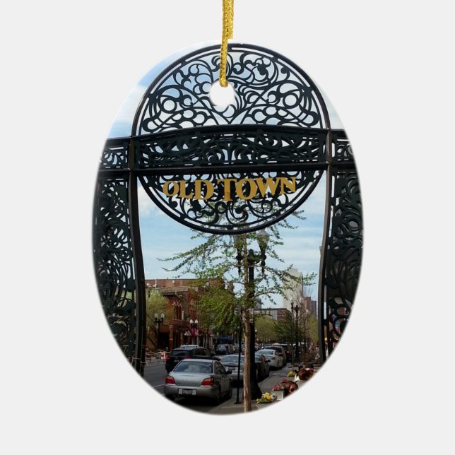 Old Town Chicago Ceramic Ornament (Front)