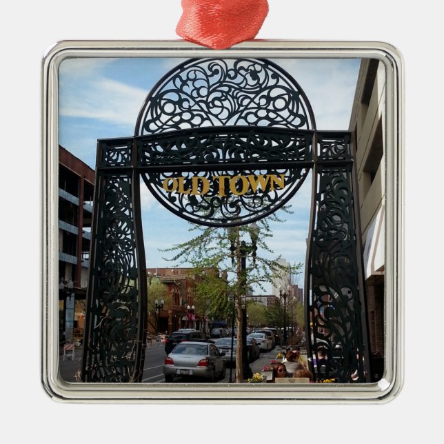 Old Town Chicago Metal Ornament (Front)