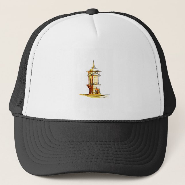 old town . fountain trucker hat (Front)