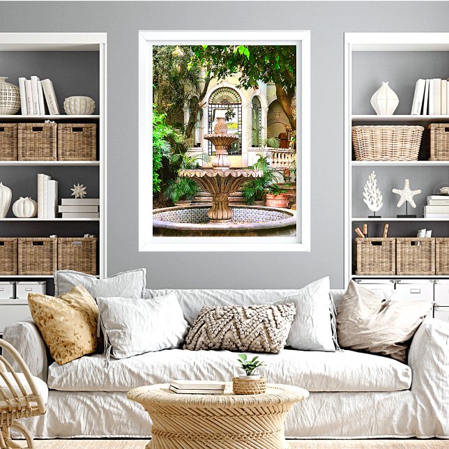 Old Town Hacienda Mexico Antique Poster (Creator Uploaded)