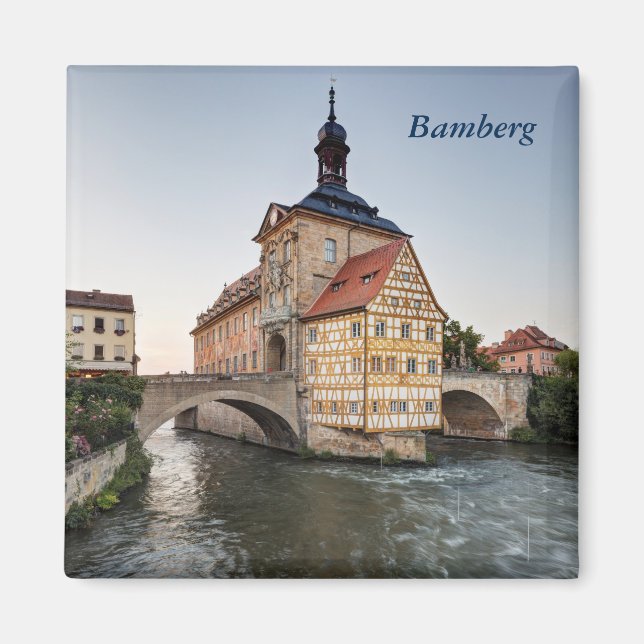 Old Town Hall and the Obere Bridge in Bamberg Magnet (Front)