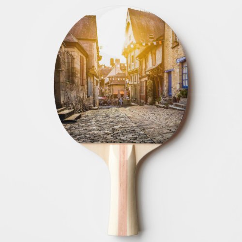Old town in Europe at sunset Ping Pong Paddle