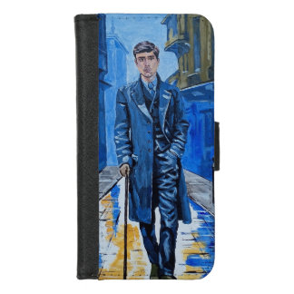 Old town, man, street, cane iPhone 8/7 wallet case