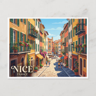 Old Town Nice France Postcard