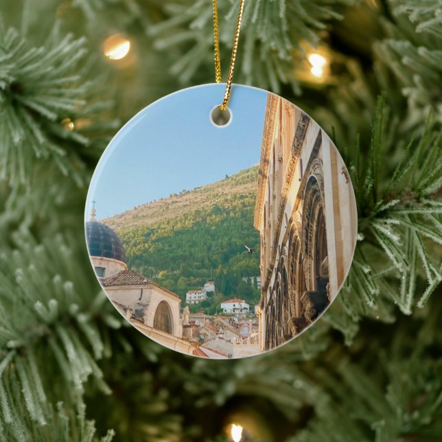 Old town of Dubrovnik  Ceramic Ornament (Tree)