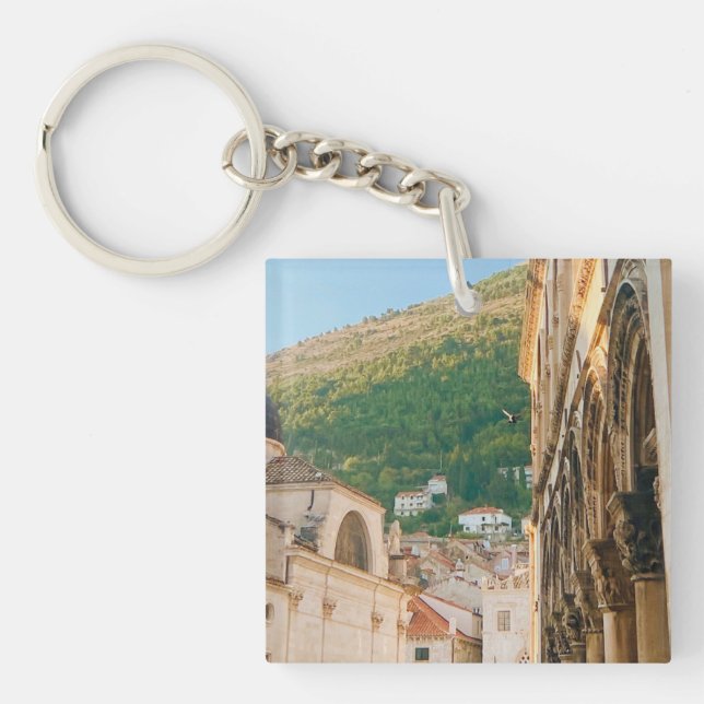 Old town of Dubrovnik  Keychain (Front)