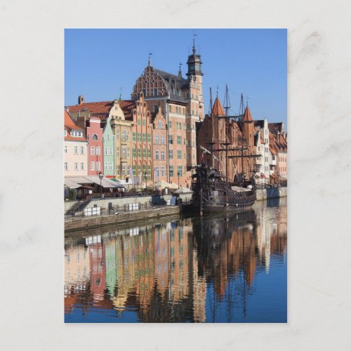 Old Town of Gdansk in Poland Postcard