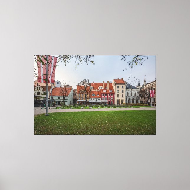 Old town of Riga in autumn Canvas Print (Front)