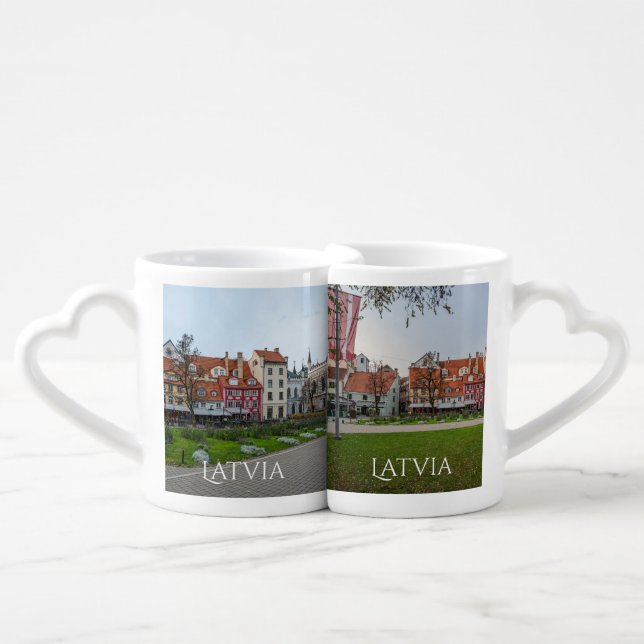 Old town of Riga in autumn Coffee Mug Set (Front Nesting)