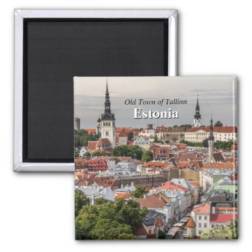 Old Town of Tallinn Estonia Magnet