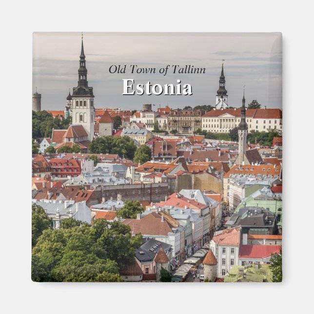 Old Town of Tallinn Estonia Magnet (Front)
